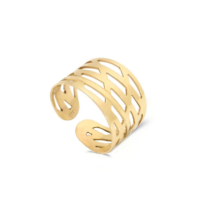 Γυναικείο χειροποίητο χρυσό δαχτυλίδι 14 καρατίων one size