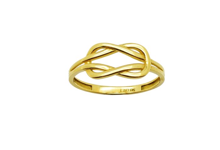 Χρυσό γυναικείο δαχτυλίδι, 14 καρατίων, με κόμπο