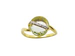 Χρυσό χειροποίητο γυναικείο δαχτυλίδι 14 καρατίων με τοπάζι και ζιργκόν