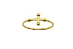 Χρυσό γυναικείο δαχτυλίδι, 9 καρατίων, με σταυρό