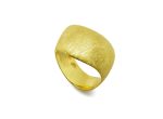 Χειροποίητο χρυσό, 14 καρατίων, φαρδύ γυναικείο δαχτυλίδι σεβαλιέ