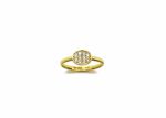 Χρυσό γυναικείο δαχτυλίδι, 14 καρατίων, στολισμένο με λευκά ζιργκόν