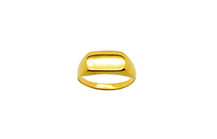 Ασημένιο επιχρυσωμένο κλασικό δαχτυλίδι, σεβαλιέ