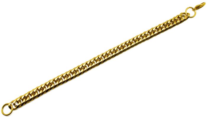Ατσάλινο γυναικείο βραχιόλι αλυσίδα σε χρυσό χρώμα