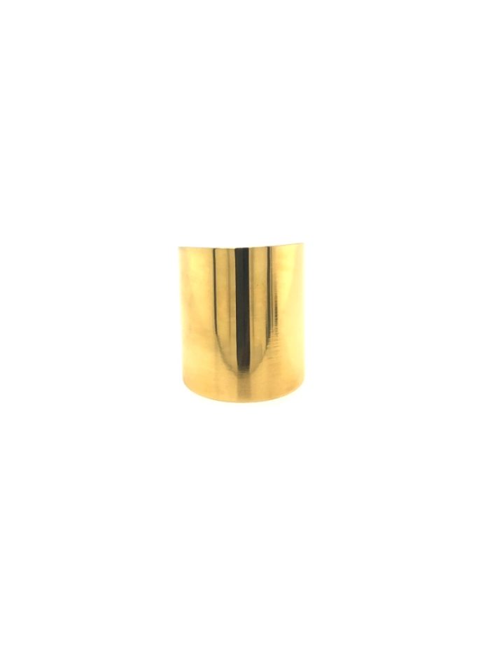 Ατσάλινο γυναικείο φαρδύ δαχτυλίδι, one size, σε χρυσό χρώμα