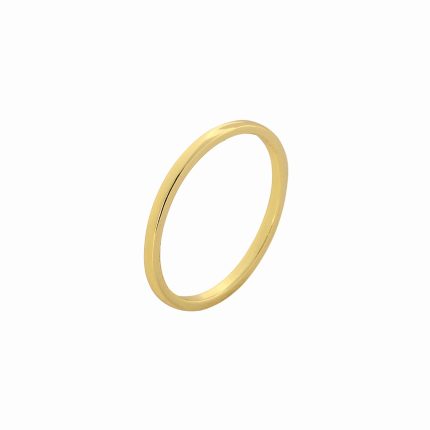 Ασημένιο, 925, επιχρυσωμένο unisex λεπτό δαχτυλίδι-βεράκι
