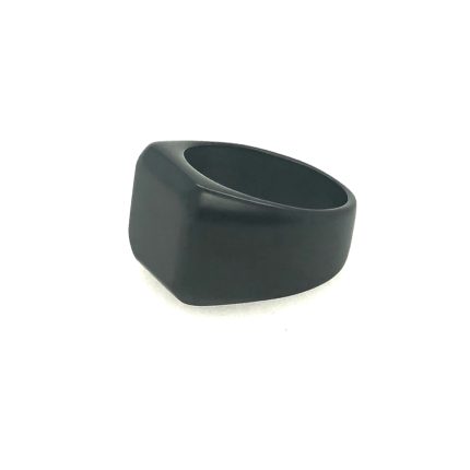 Ανδρικό ατσάλινο δαχτυλίδι σε μαύρο χρώμα