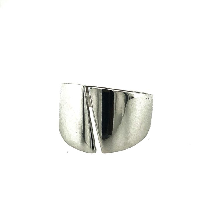 Ασημένιο, 925, επιπλατινωμένο δαχτυλίδι one size που μπορεί να φορεθεί και ως σεβαλιέ