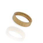 Χρυσό unisex δαχτυλίδι, 9 καρατίων, βεράκι μεανάγλυφα σχέδια βίδας