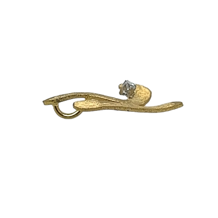 Nina Gold E-shop | Χειροποίητο κόσμημα, Πύργος Ηλείας Χρυσό, 9 καρατίων, κρεμαστό  χειροποίητο μονόγραμμα Κ για το λαιμό, στολισμένο με λευκό ζιργκόν