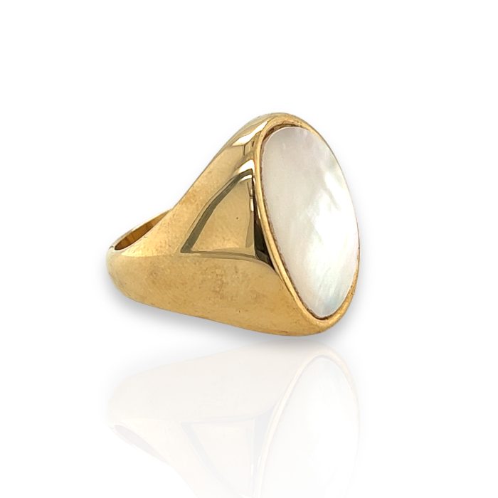 Nina Gold E-shop | Χειροποίητο κόσμημα, Πύργος Ηλείας Ατσάλινο unisex δαχτυλίδι με φίλντισι σε χρυσό χρώμα με ακανόνιστο σχέδιο, No 47, 52, 54, 55, 58, 60