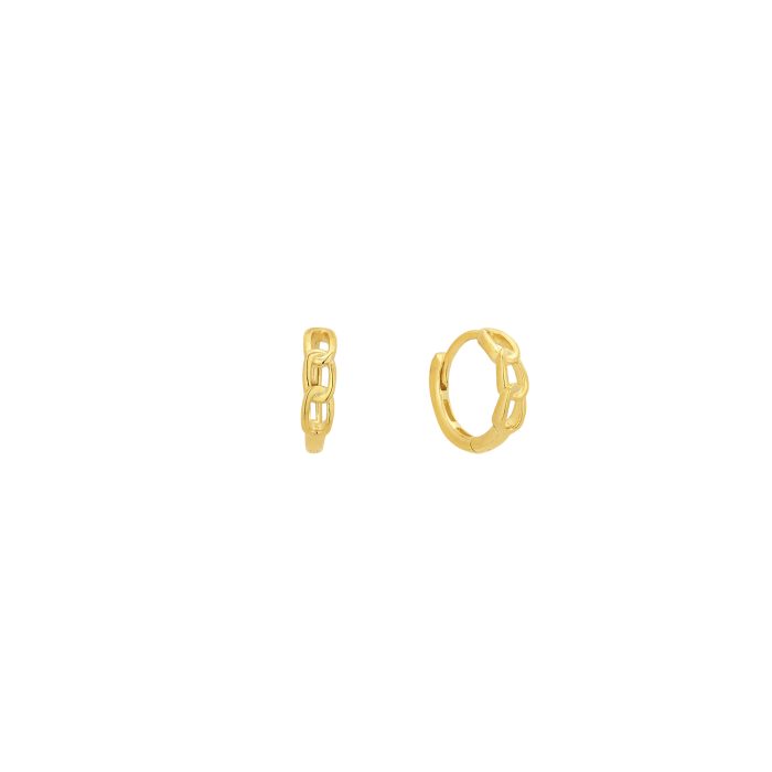 Nina Gold E-shop | Χειροποίητο κόσμημα, Πύργος Ηλείας Ασημένια, 925, επιχρυσωμένα κρικάκια