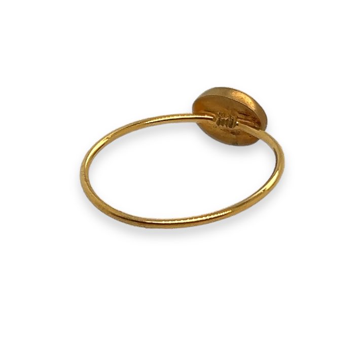 Nina Gold E-shop | Χειροποίητο κόσμημα, Πύργος Ηλείας Χρυσό,18 καρατίων, χειροποίητο δαχτυλίδι, με ρουμπίνι, No 53