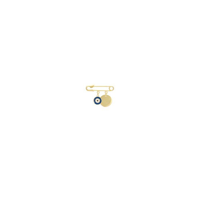 Nina Gold E-shop | Χειροποίητο κόσμημα, Πύργος Ηλείας Ασημένια, 925, επιχρυσωμένη παραμάνα, με κρεμαστή πλακέτα και μάτι